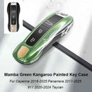 Green Key Case Cover for Porsche (Panamera, Cayenne, Macan, 718, 911, Taycan)