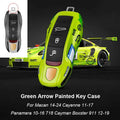 Green Key Case Cover for Porsche (Panamera, Cayenne, Macan, 718, 911, Taycan)