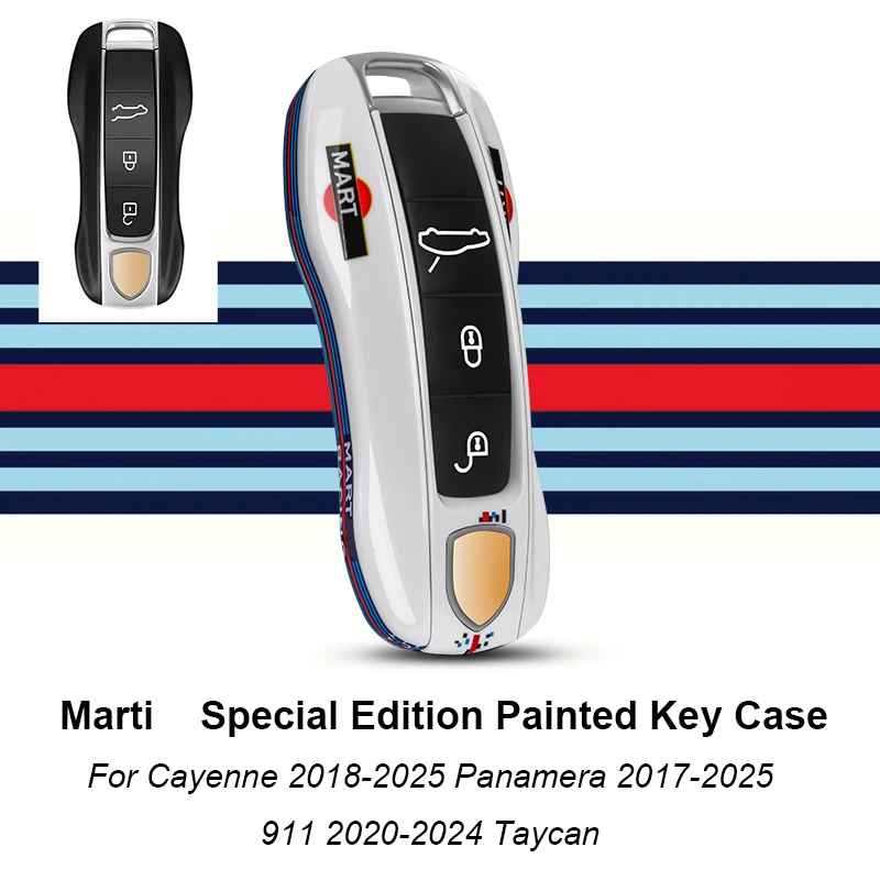 Green Key Case Cover for Porsche (Panamera, Cayenne, Macan, 718, 911, Taycan)