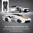 Green Key Case Cover for Porsche (Panamera, Cayenne, Macan, 718, 911, Taycan)