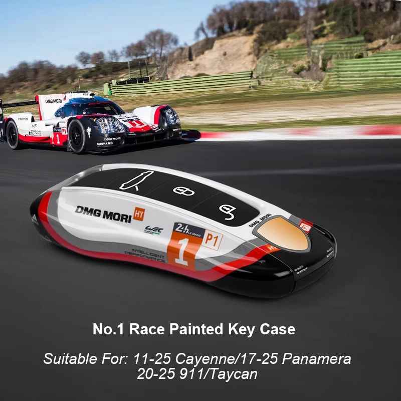 Green Key Case Cover for Porsche (Panamera, Cayenne, Macan, 718, 911, Taycan)