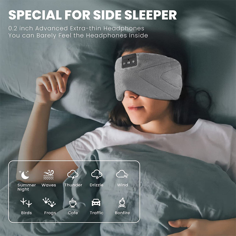 5.2 Bluetooth Sleep Mask – Ultra-Thin, Noise Reduction, White Noise, Light-Shading, Cooling Lining
