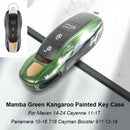 Green Key Case Cover for Porsche (Panamera, Cayenne, Macan, 718, 911, Taycan)