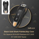 Green Key Case Cover for Porsche (Panamera, Cayenne, Macan, 718, 911, Taycan)