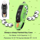 Green Key Case Cover for Porsche (Panamera, Cayenne, Macan, 718, 911, Taycan)