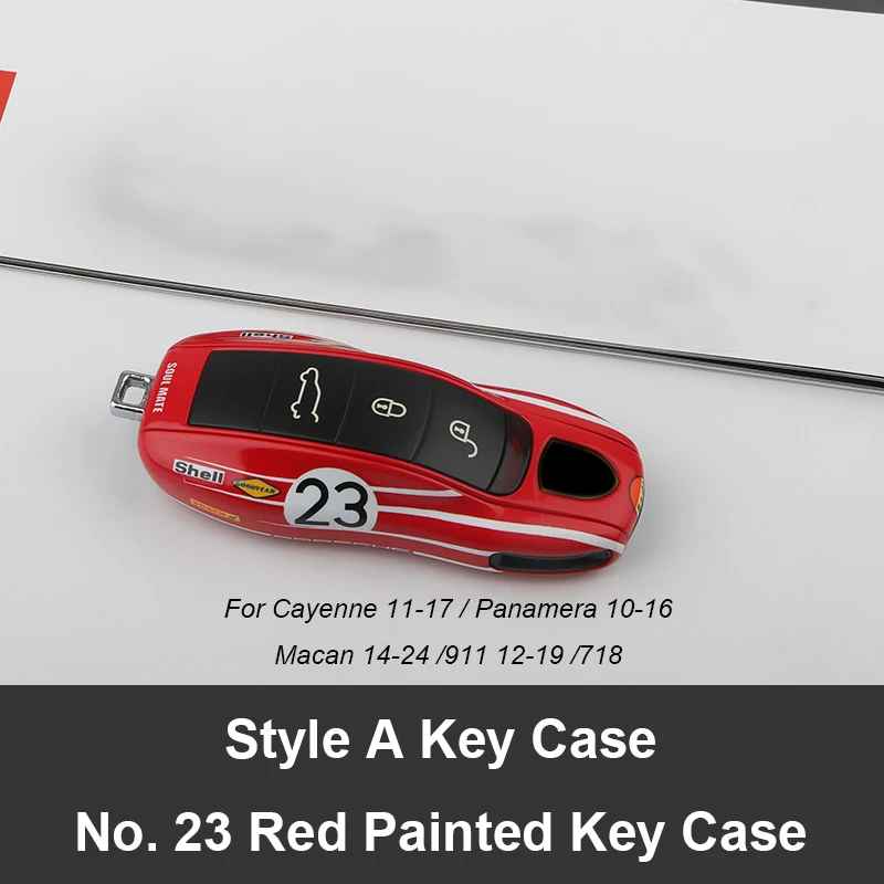 Green Key Case Cover for Porsche (Panamera, Cayenne, Macan, 718, 911, Taycan)