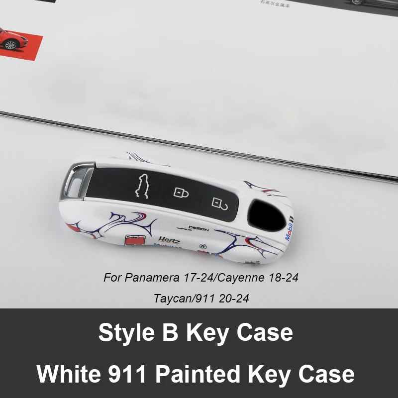 Green Key Case Cover for Porsche (Panamera, Cayenne, Macan, 718, 911, Taycan)