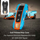 Green Key Case Cover for Porsche (Panamera, Cayenne, Macan, 718, 911, Taycan)