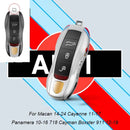 Green Key Case Cover for Porsche (Panamera, Cayenne, Macan, 718, 911, Taycan)