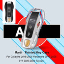 Green Key Case Cover for Porsche (Panamera, Cayenne, Macan, 718, 911, Taycan)