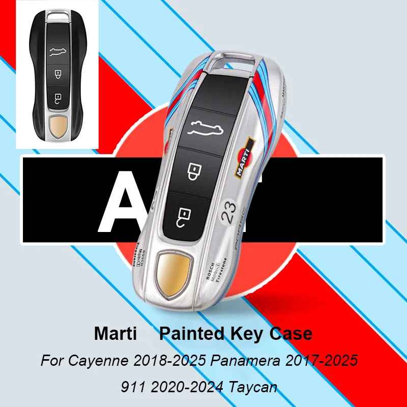 Green Key Case Cover for Porsche (Panamera, Cayenne, Macan, 718, 911, Taycan)